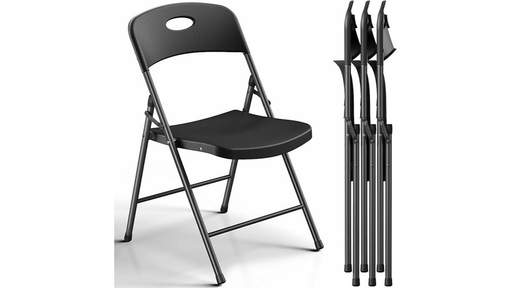 four heavy duty folding chairs