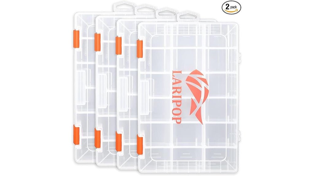 four pack fishing tacklebox set