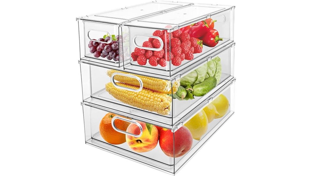 four pack fridge organizer bins