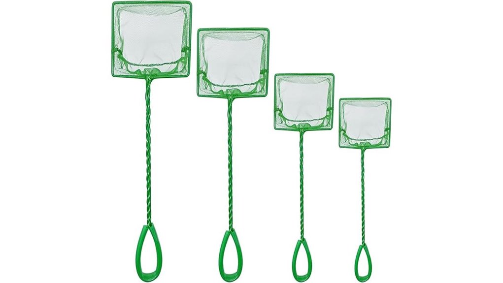 four pack green fish nets