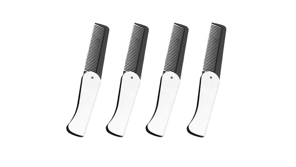 four piece stainless pocket comb