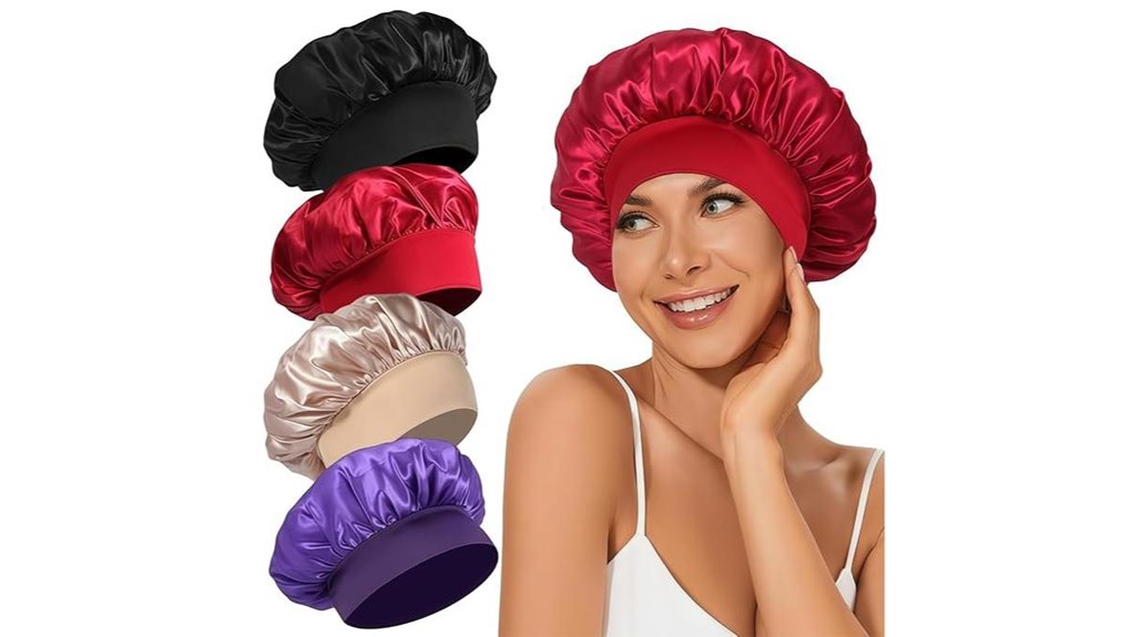 four satin bonnet bands