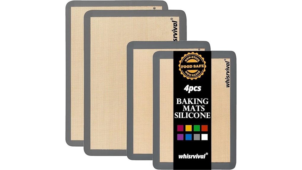 four silicone non stick mats