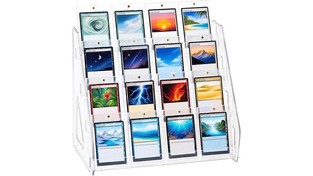 four tier acrylic card display