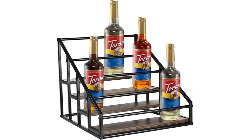 four tier syrup and spice rack