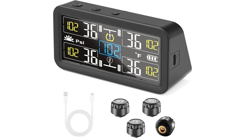 four tire solar lcd monitor