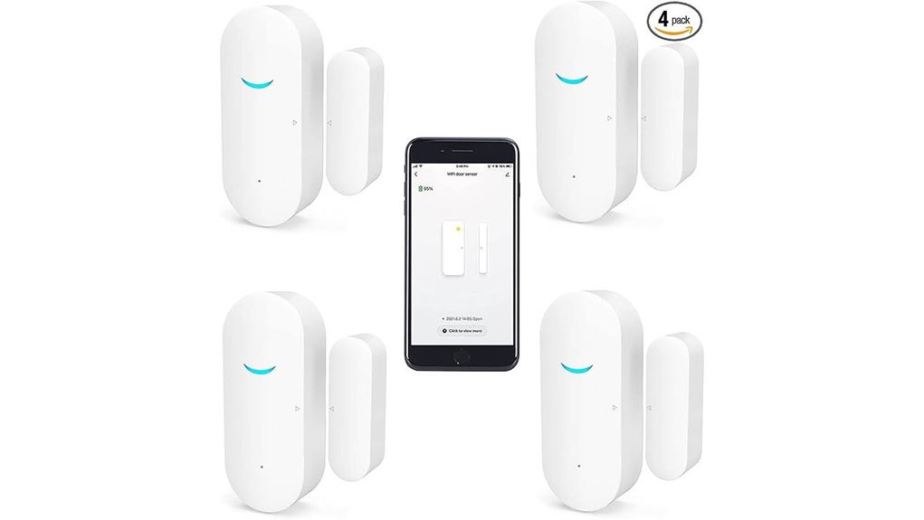 four tuya wifi sensors