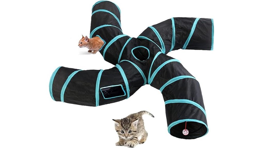 four way collapsible cat tunnel