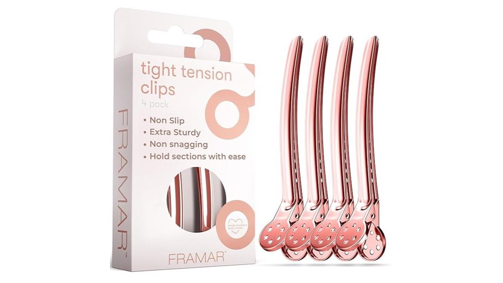 framar rose gold clips