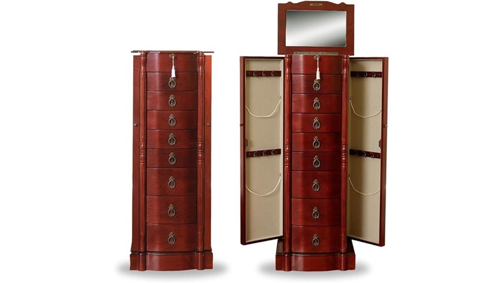francesca standing jewelry armoire