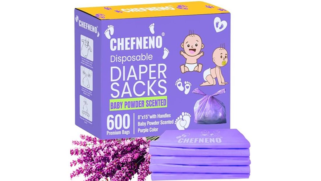 fresh baby powder scented diaper sacks 600