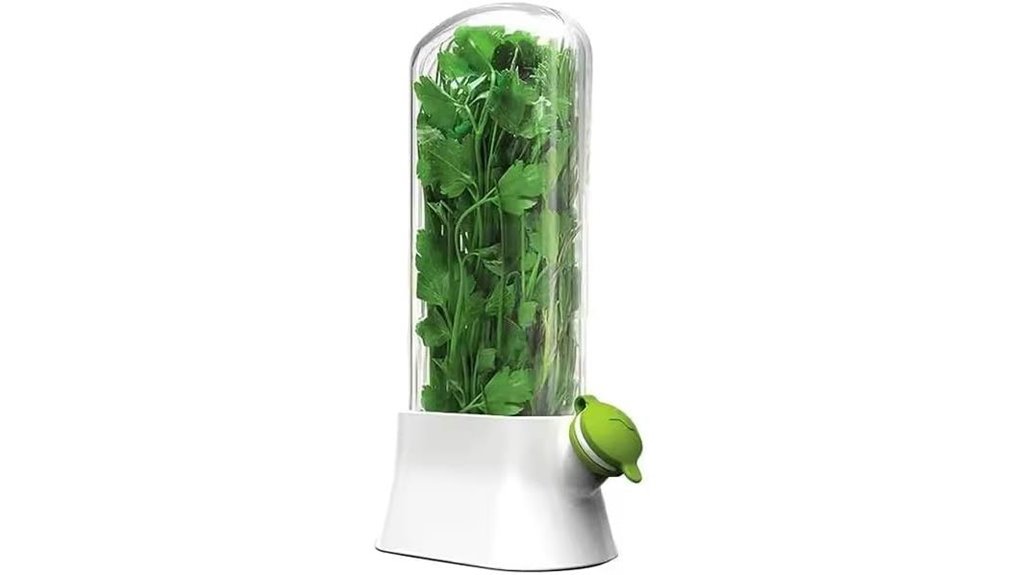 fresh herb keeper in refrigerator