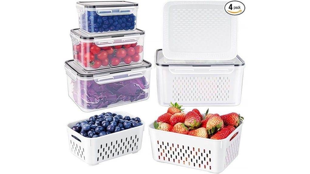 freshmage fridge fruit containers with colander