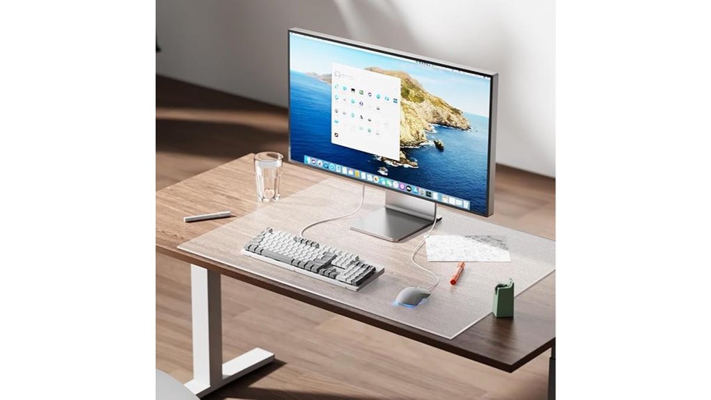 frosted glass desk mat dry erase