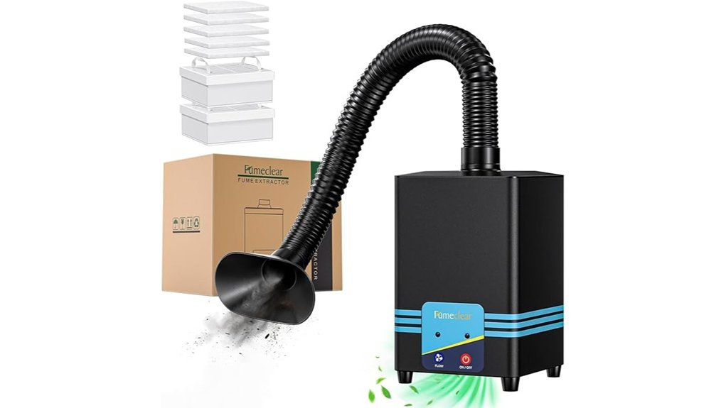 fumeclear 3 speed low noise extractor