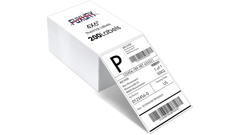 fuxury 4x6 thermal labels
