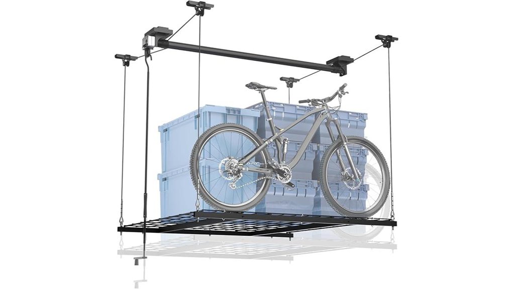 garage ceiling lift storage rack 350lbs