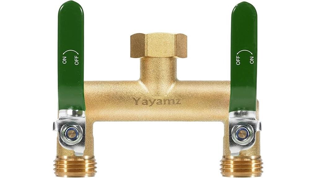 garden 3 4 brass splitter
