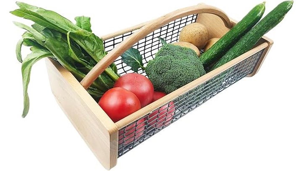 garden wooden harvest basket