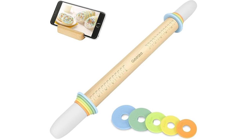 geesta rolling pin with rings