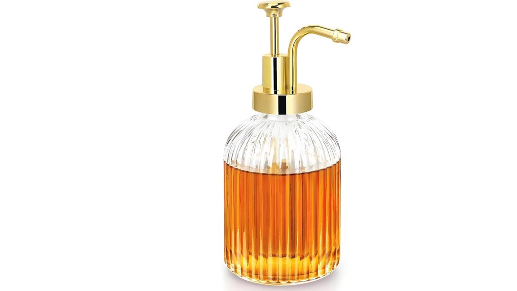 glass coffee syrup dispenser with pump