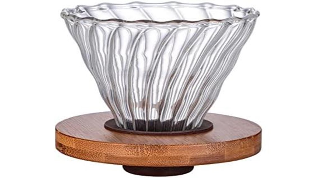 glass cone dripper bamboo