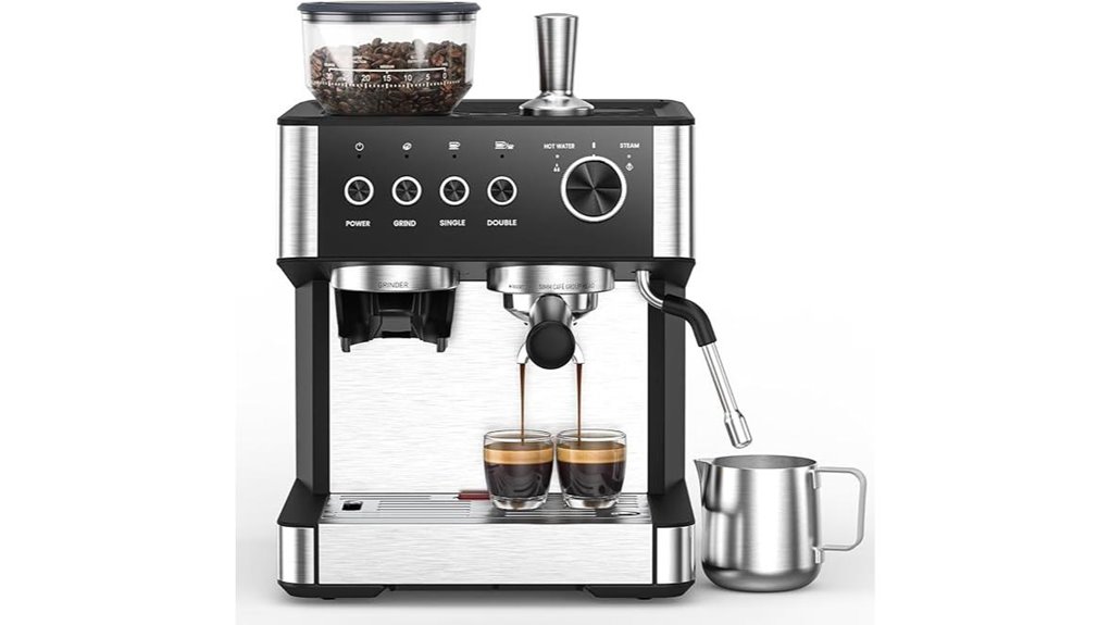 gloss black espresso machine