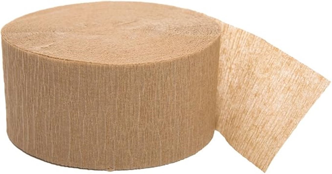 gold crepe paper roll for party streamer