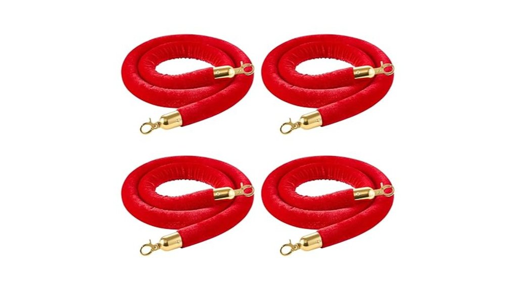 gold hooked velvet ropes