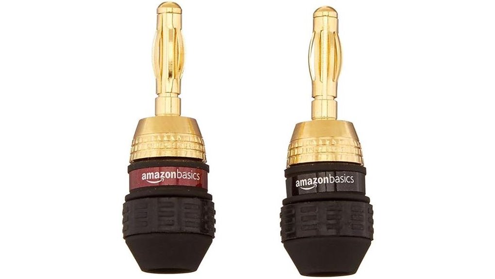 gold plated banana speaker plugs