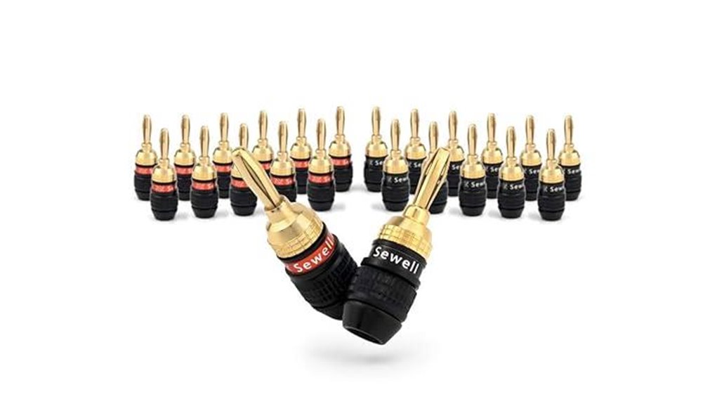 gold plated banana speaker plugs