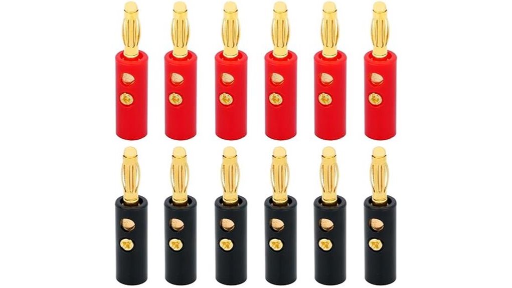 gold plated stackable banana plugs