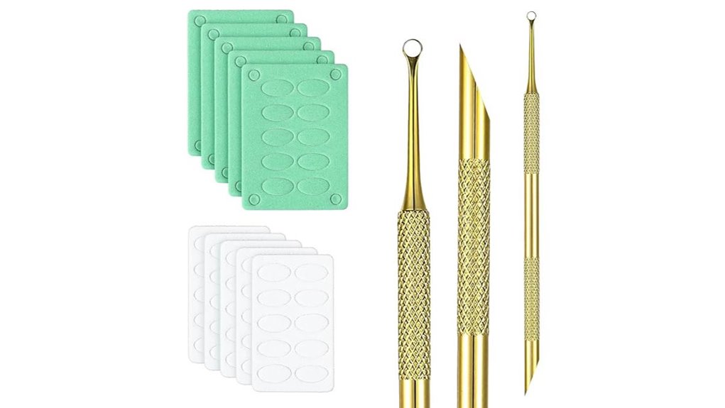 golden dual ended cuticle pusher