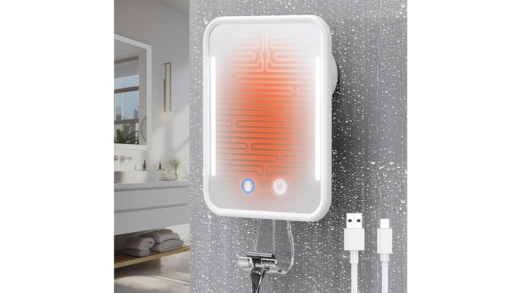 gospire fogless illuminated rechargeable mirror