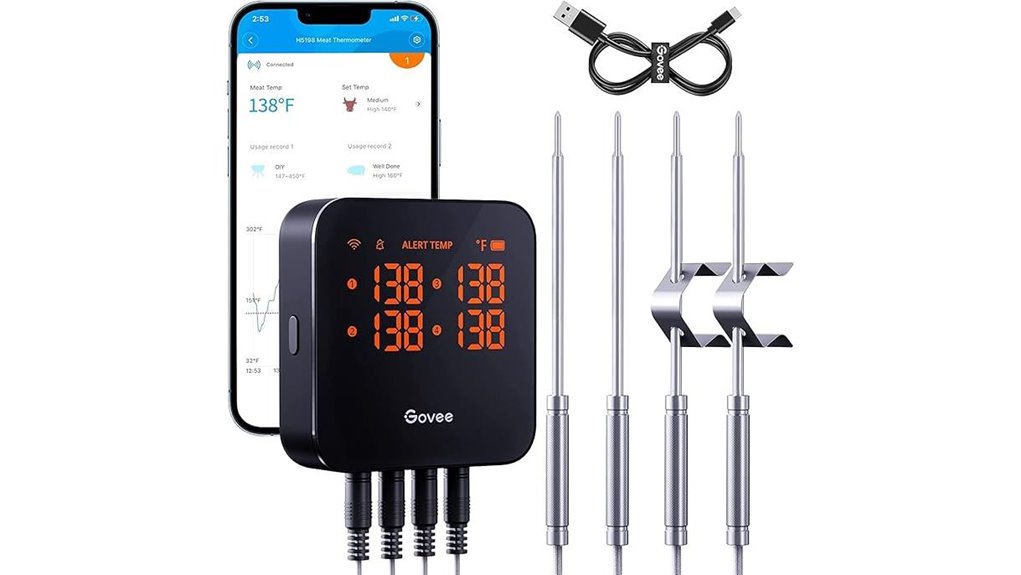 govee wifi meat thermometer 4 probes
