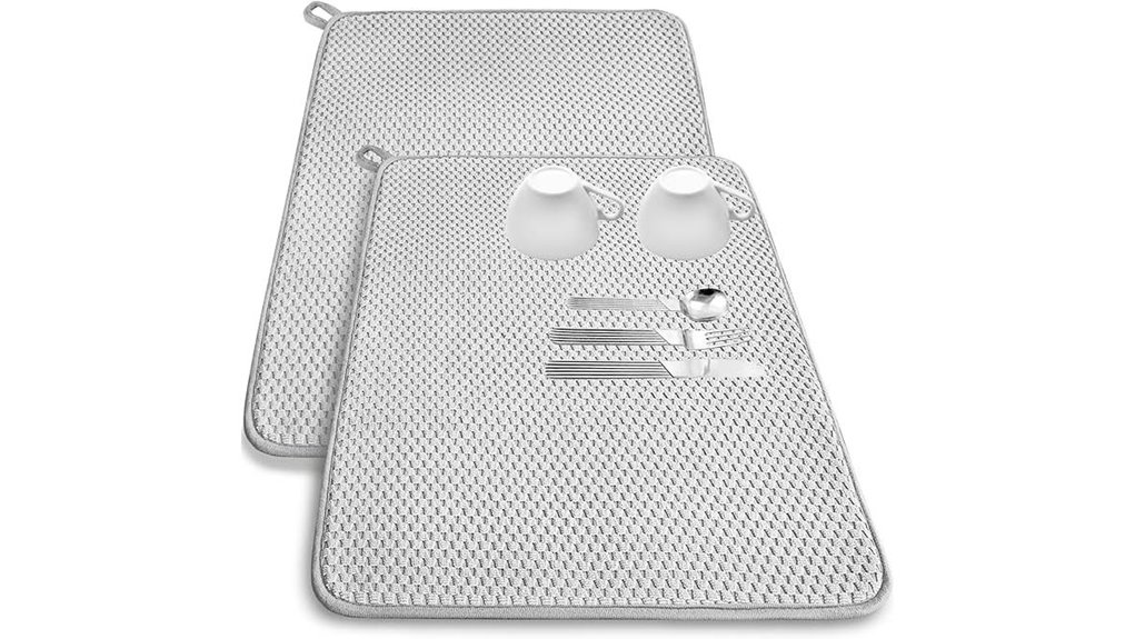gray 2 pack dish mat