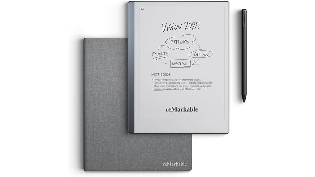 gray tablet pen folio