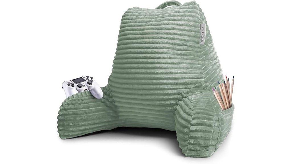 green back bed pillow