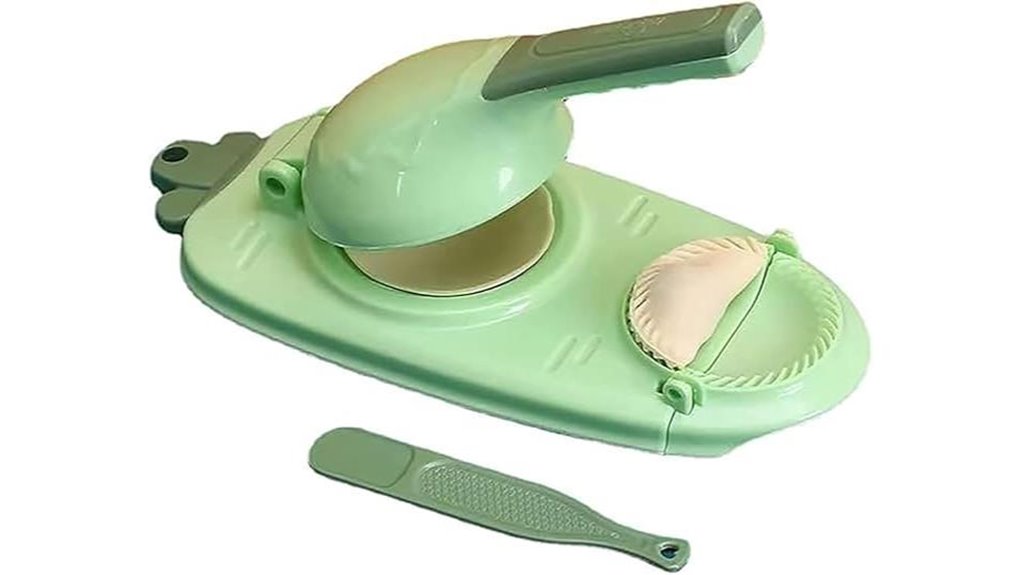 green dual dumpling press