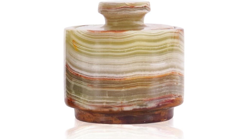 green onyx salt cellar