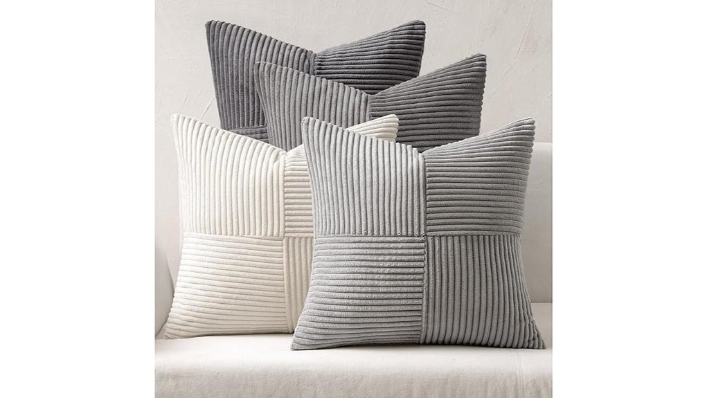 grey decorative throw pillow covers 20x20