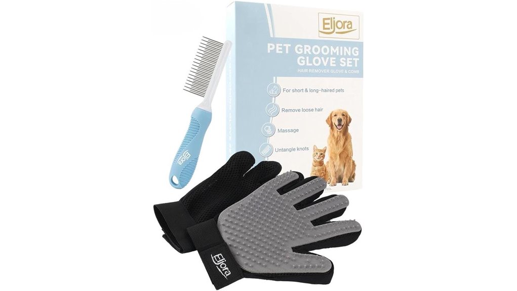 grooming glove and comb