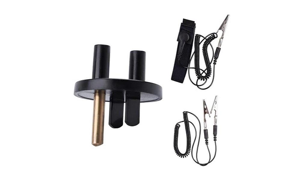 grounded outlet with strap