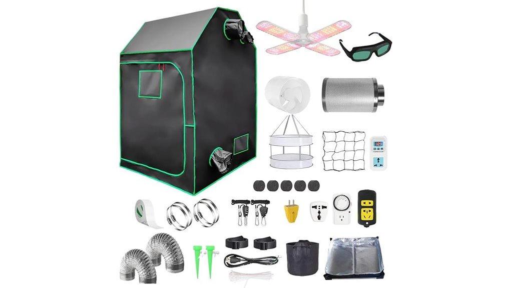 grow tent kit with leds