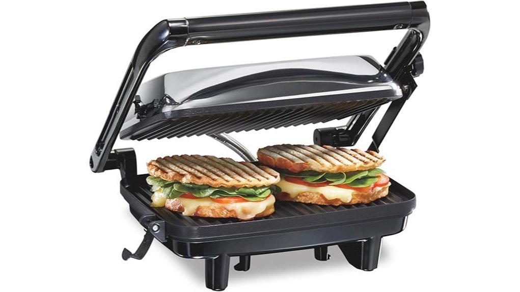 hamilton beach panini press indoor grill model 25460mna
