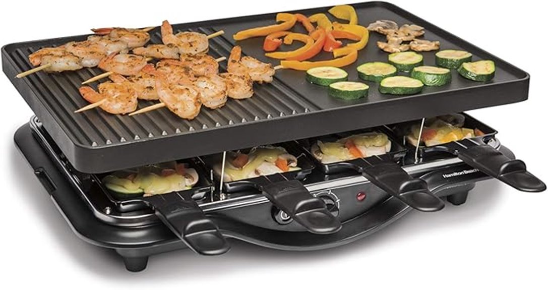hamilton beach raclette table grill