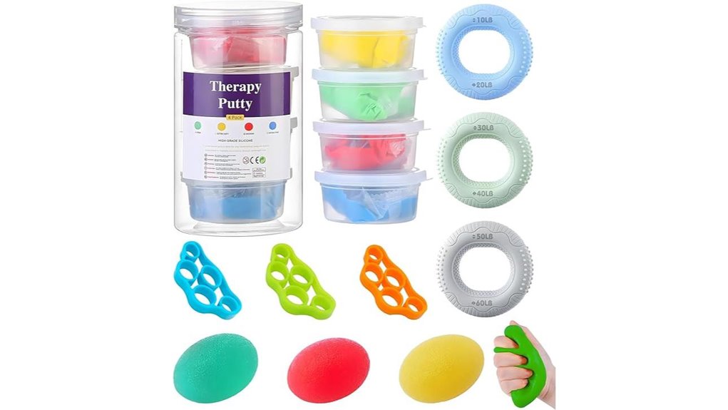 hand therapy putty kit grip strength 13 piece