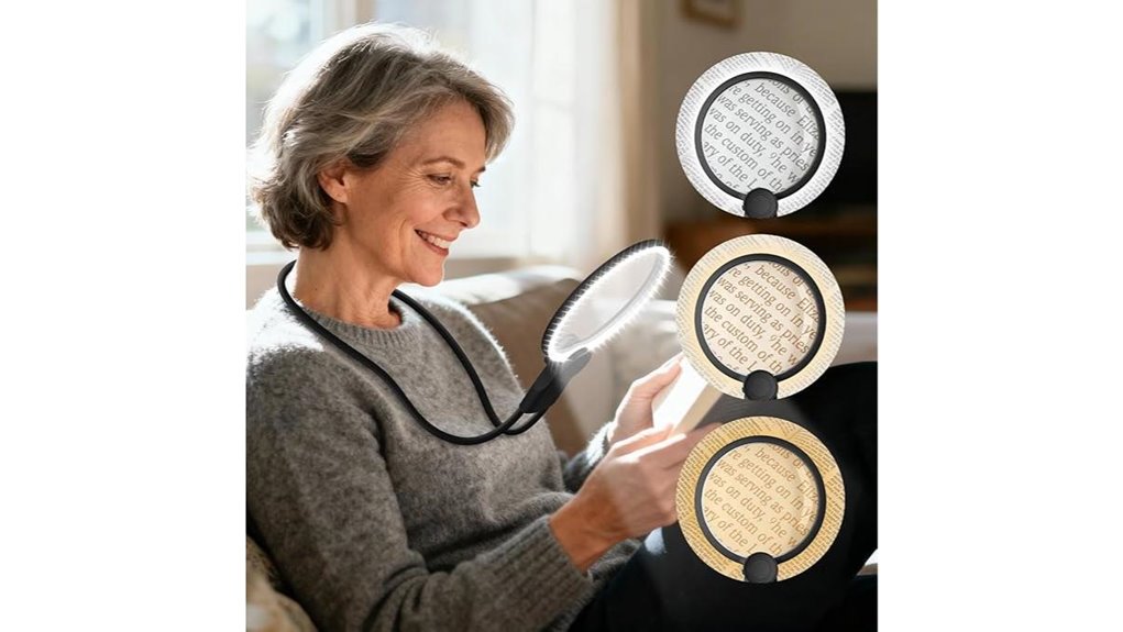 hands free 5x lighted neck