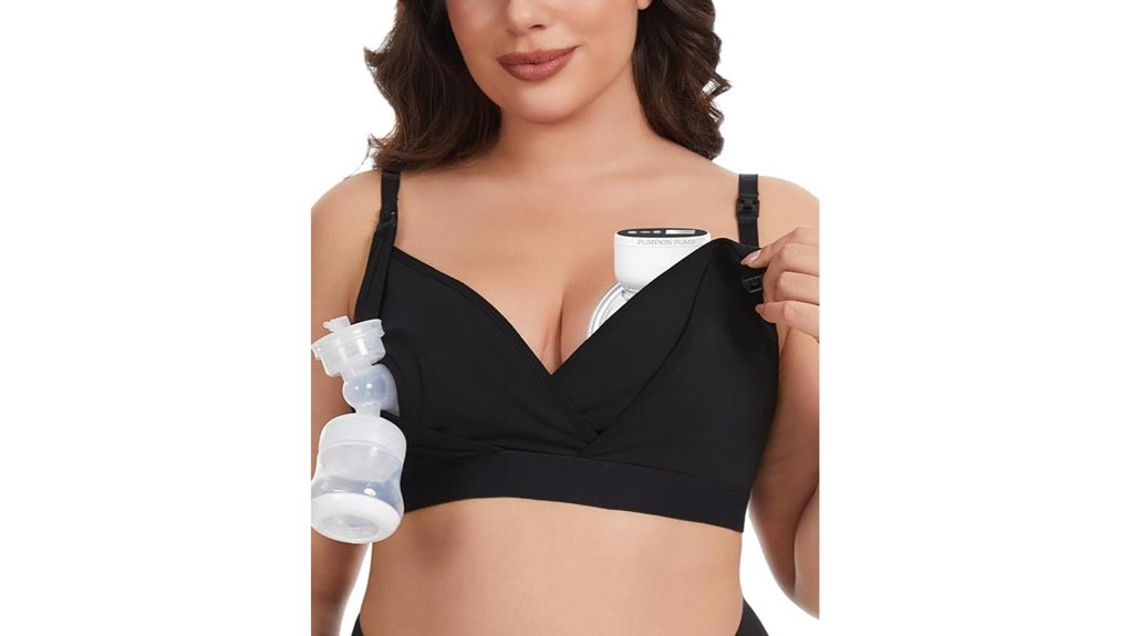 hands free pumping bra details