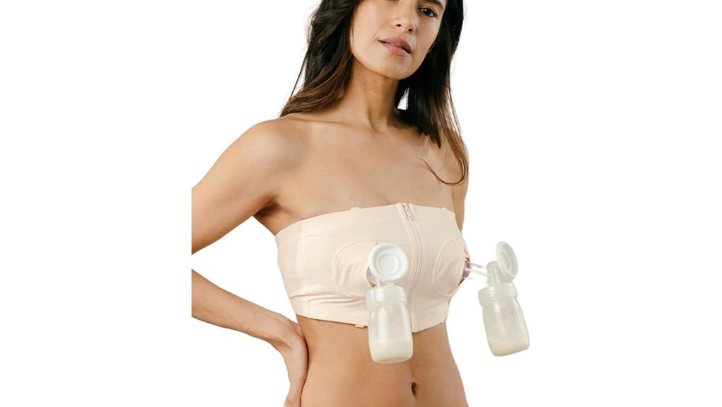 hands free pumping nursing bra